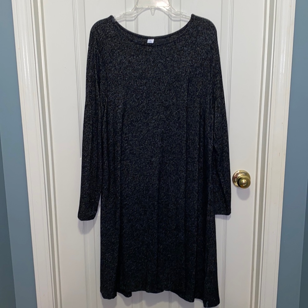 Old Navy - Long Sleeve Dress - Heather Gray - XL